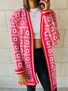 Fuchsia Majolica Cardigan