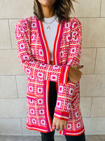 Fuchsia Majolica Cardigan