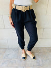 Black Belted Pants