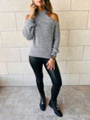 Grey Night Out Over Shoulder Pullover