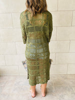 Olive Crochet Beach Coverup