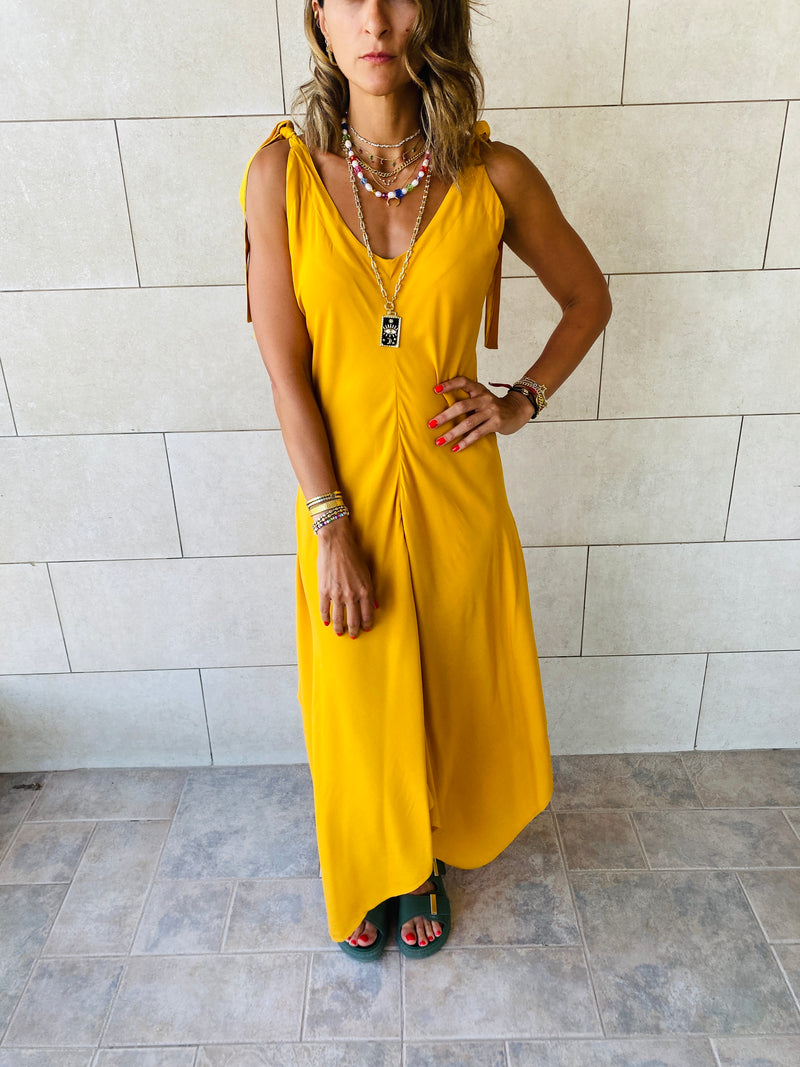 Mustard Catalonia Dress