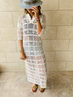 White Crochet Beach Coverup
