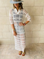 White Crochet Beach Coverup