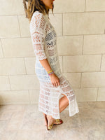 White Crochet Beach Coverup