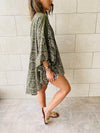 Olive Embroidered Poncho