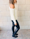 Ivory Night Out Over Shoulder Pullover