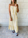 Mustard Pinstripe Linen Dress
