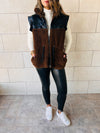 Brown Teddy Leather Vest