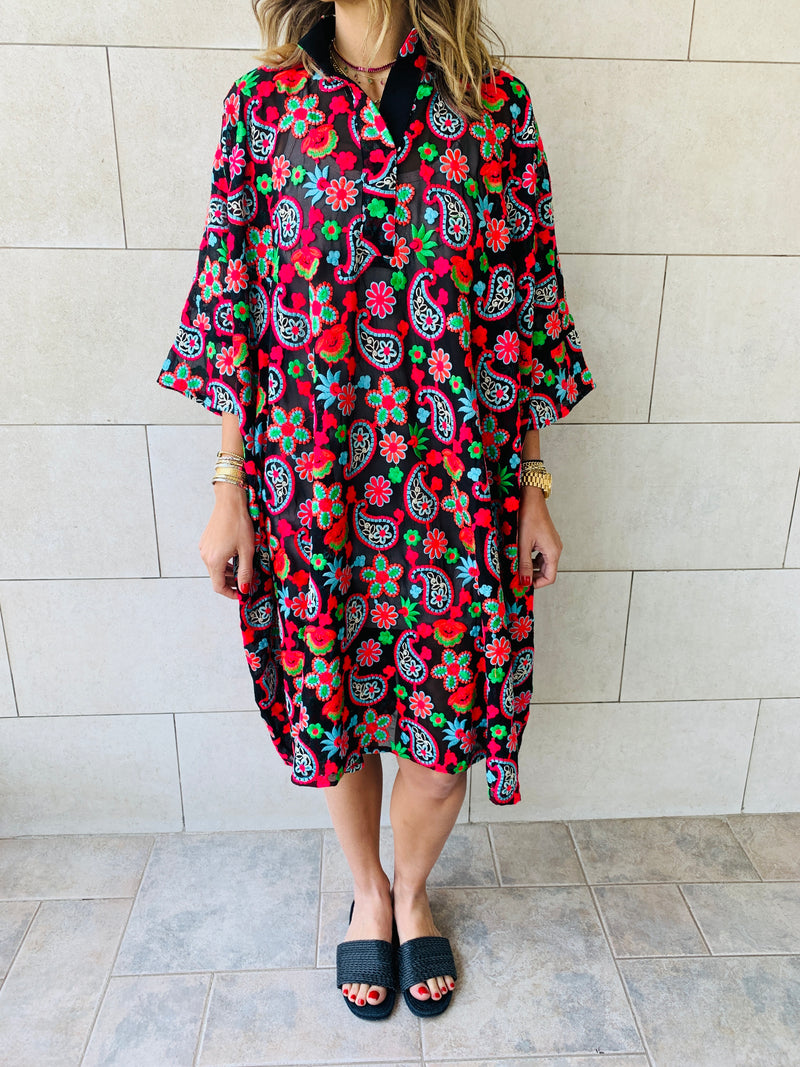 The Paisley Embroidered Limited Edition Kaftan