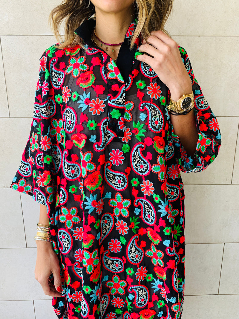 The Paisley Embroidered Limited Edition Kaftan