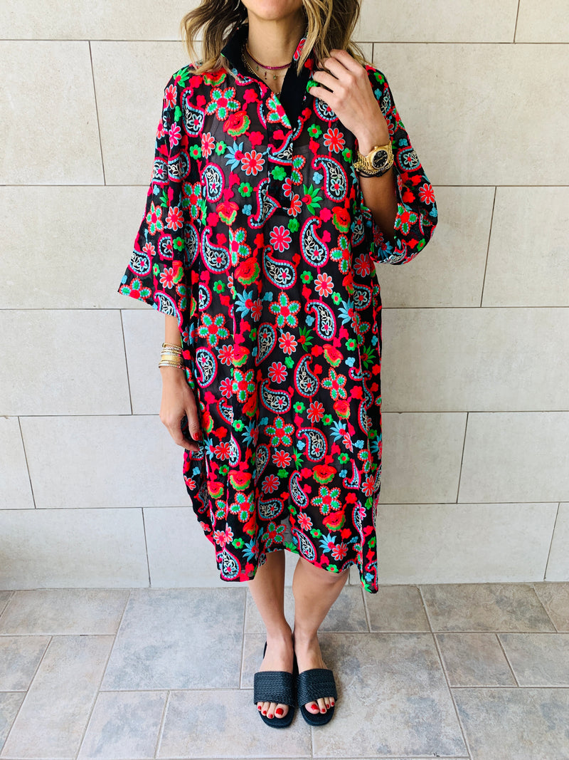 The Paisley Embroidered Limited Edition Kaftan