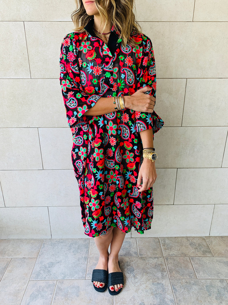 The Paisley Embroidered Limited Edition Kaftan