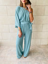 Mint One Shoulder Jumpsuit