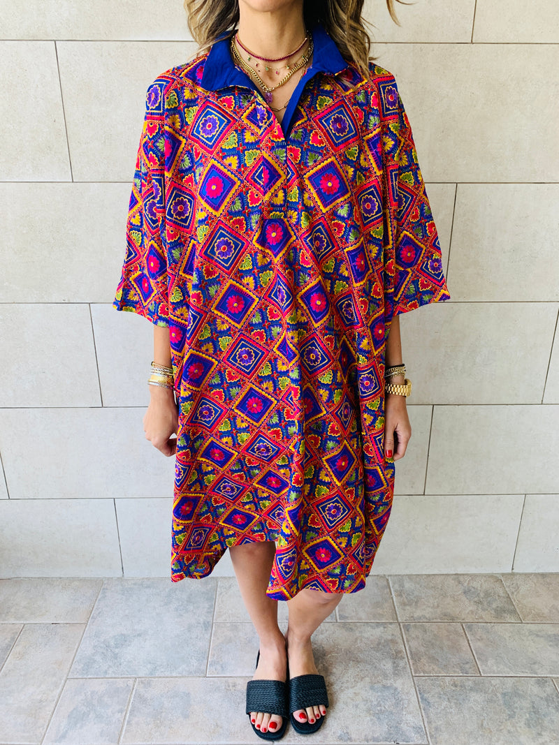 The Blues Limited Edition Embroidered Kaftan
