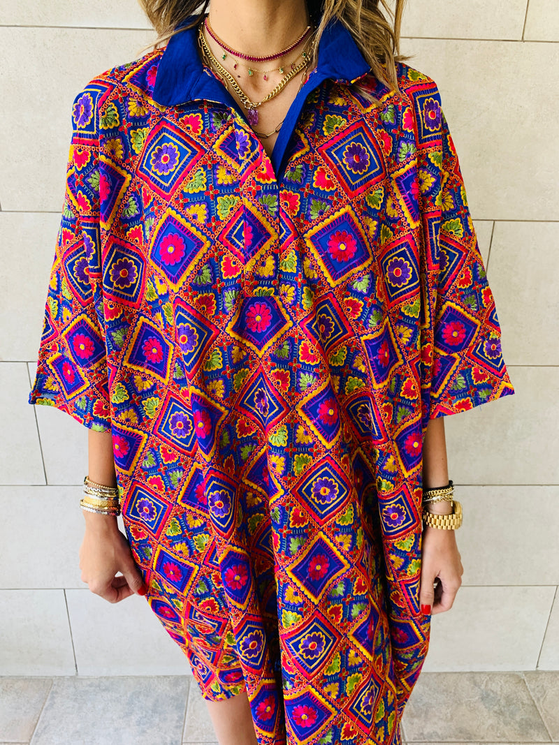 The Blues Limited Edition Embroidered Kaftan