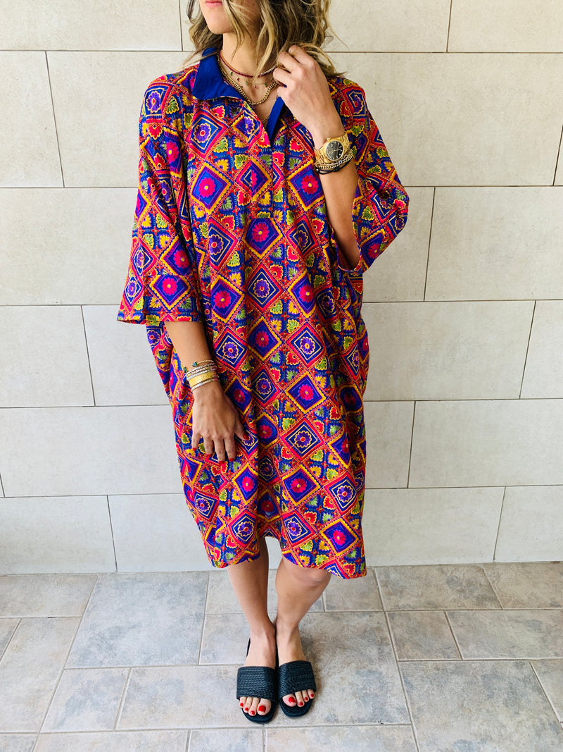 The Blues Limited Edition Embroidered Kaftan