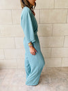 Mint One Shoulder Jumpsuit