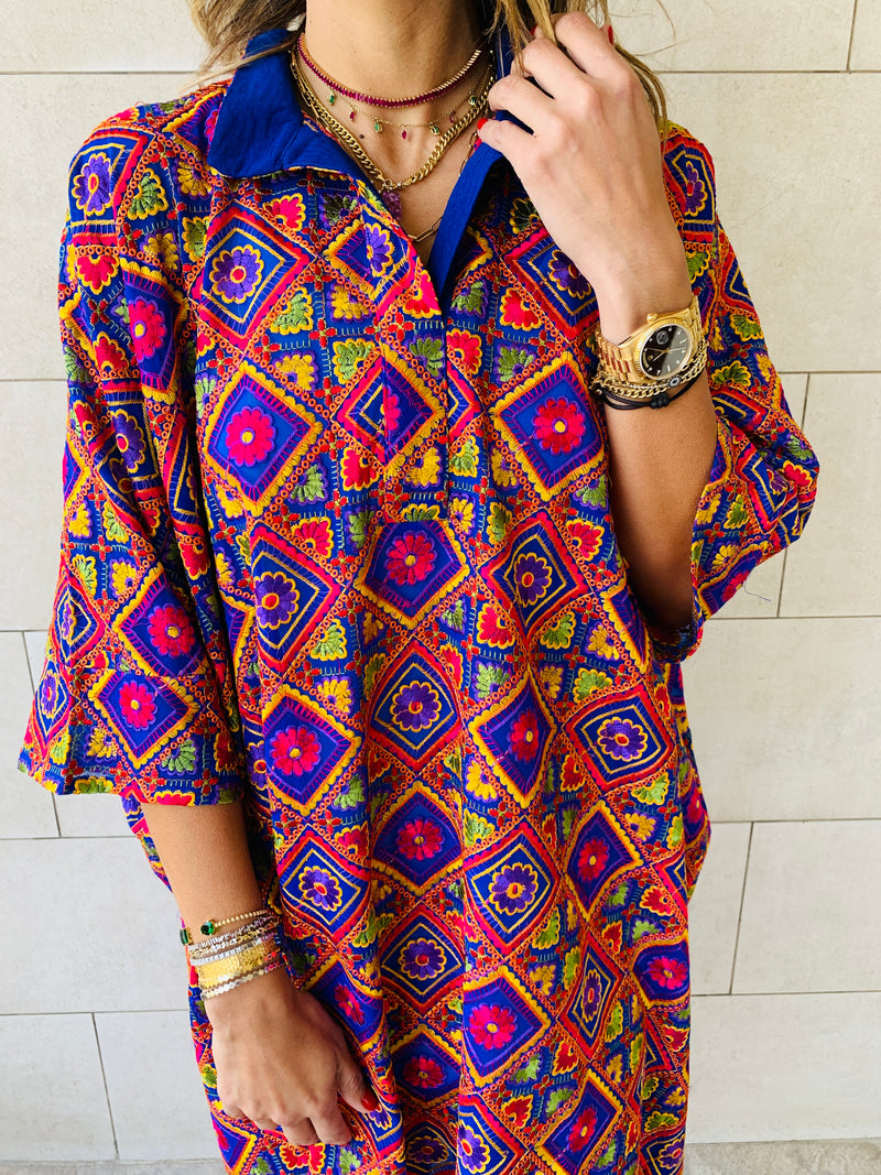 The Blues Limited Edition Embroidered Kaftan