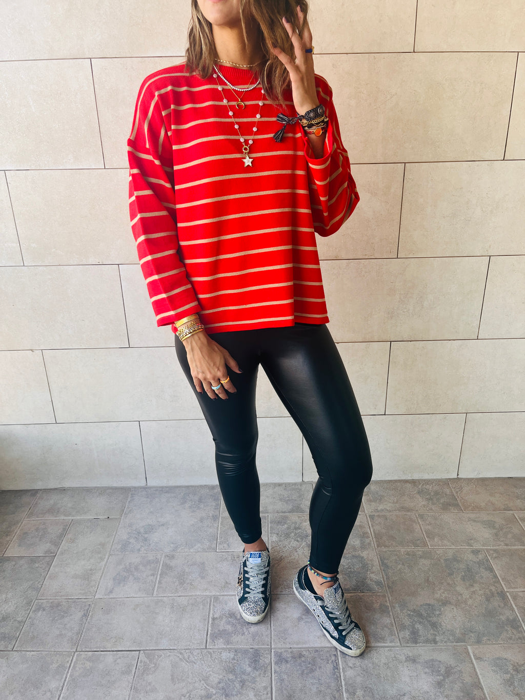 The Rouge Striped Knit Pullover