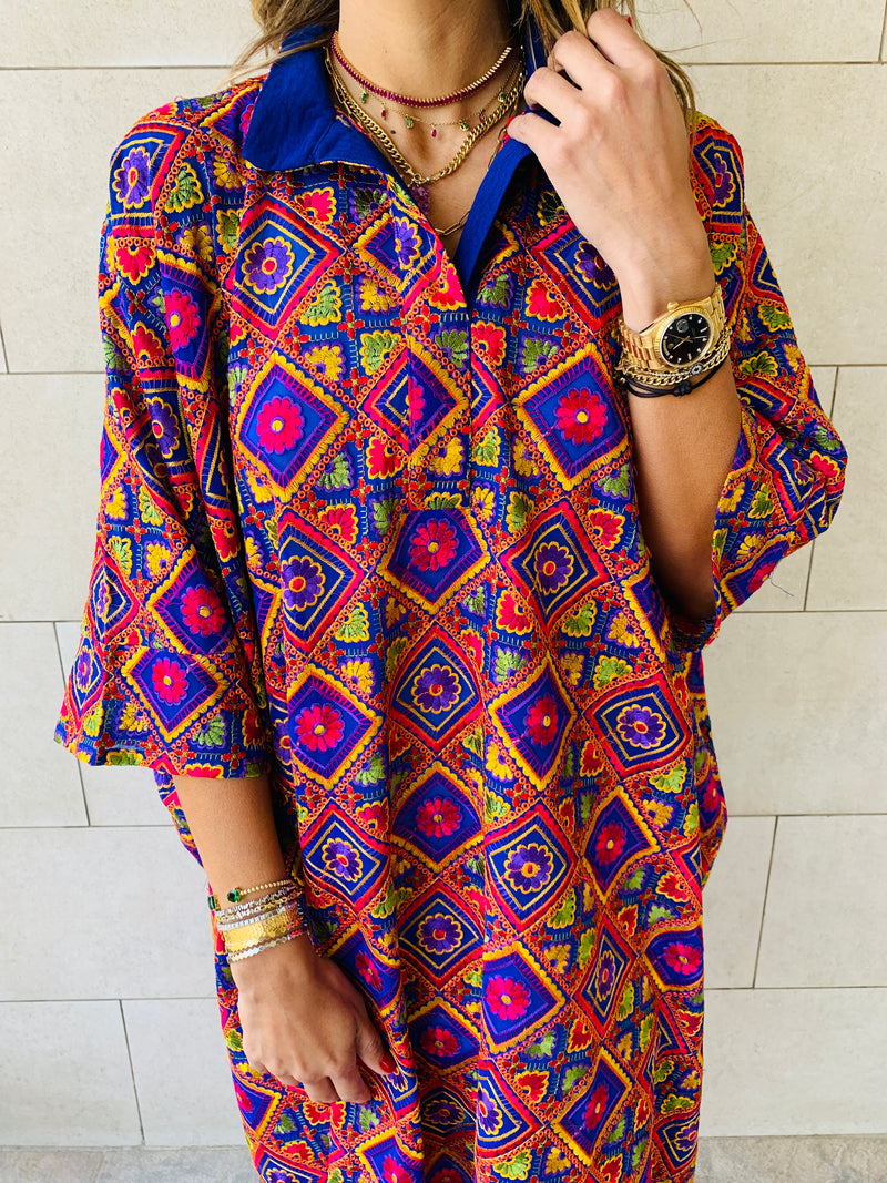 The Blues Limited Edition Embroidered Kaftan