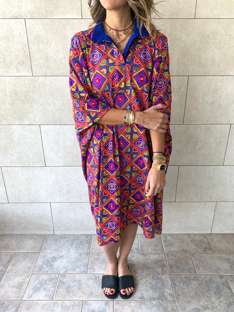 The Blues Limited Edition Embroidered Kaftan