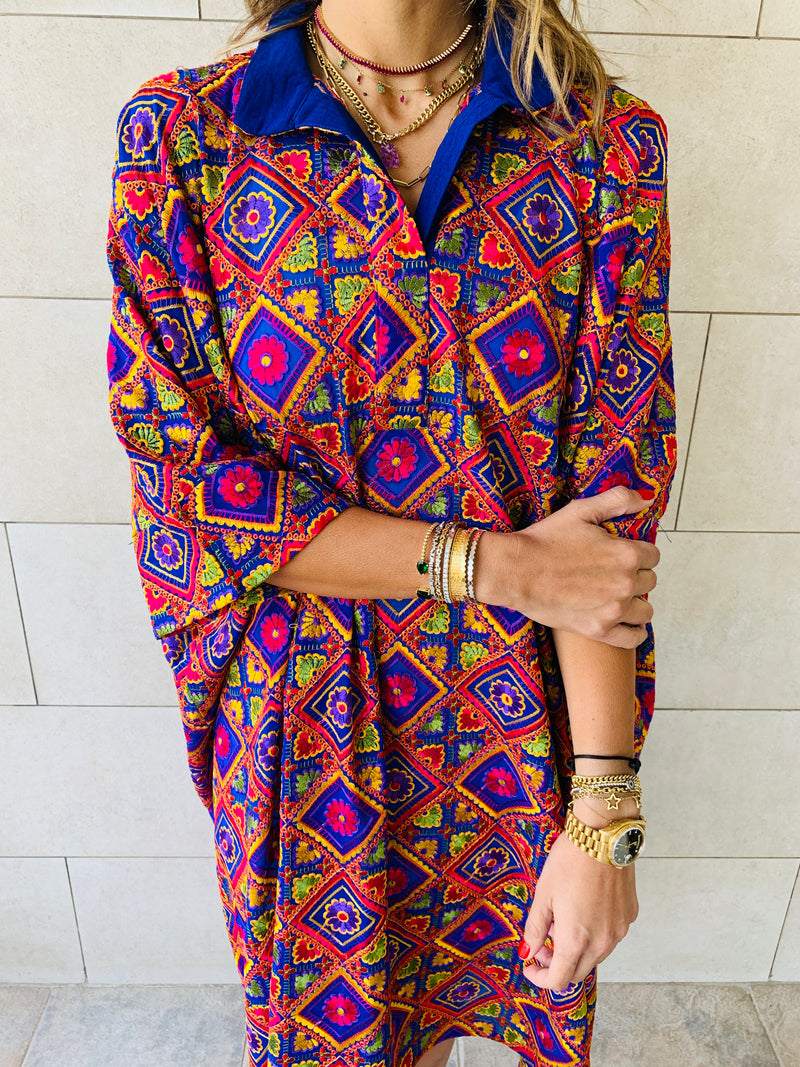 The Blues Limited Edition Embroidered Kaftan
