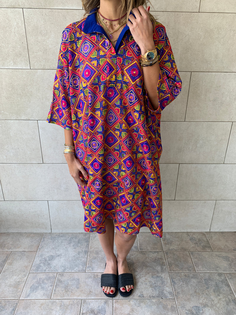 The Blues Limited Edition Embroidered Kaftan