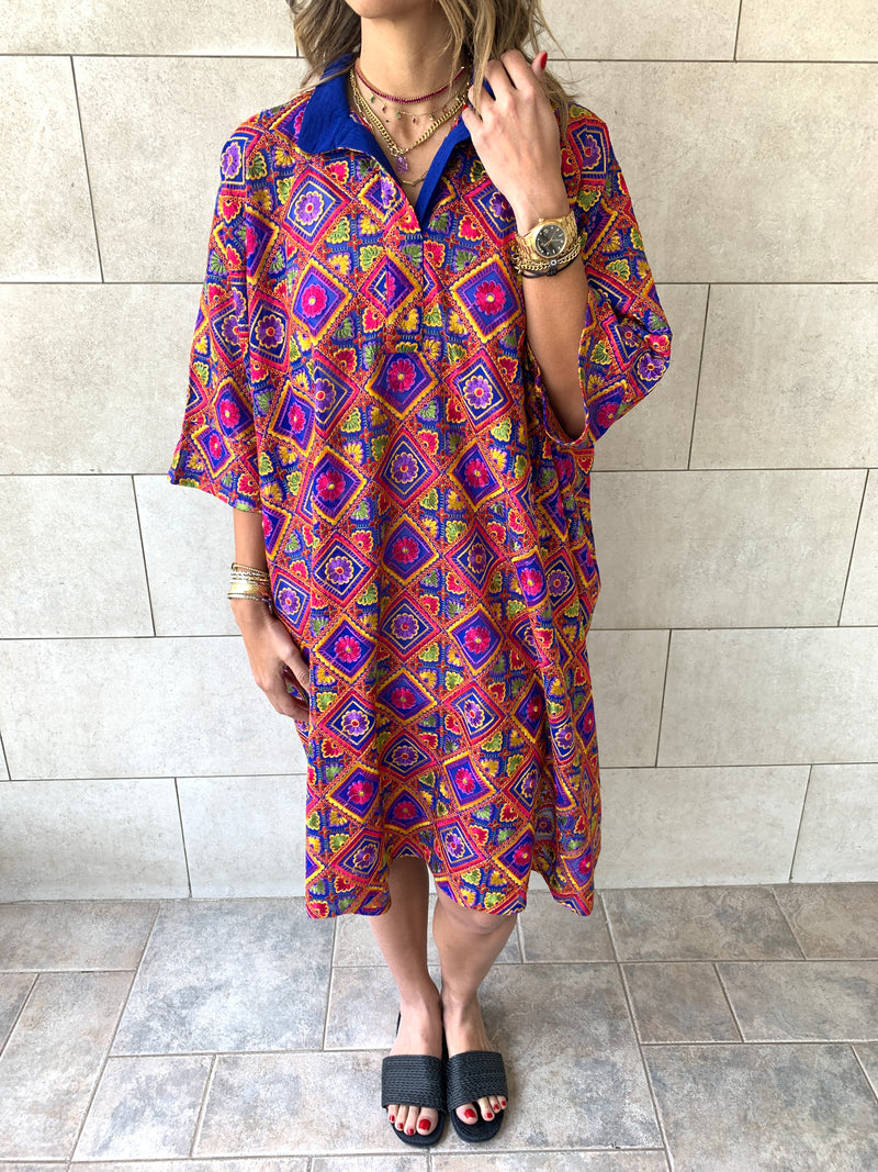The Blues Limited Edition Embroidered Kaftan