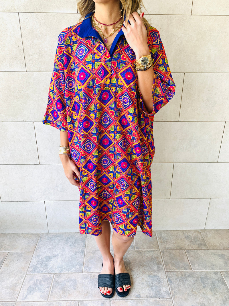 The Blues Limited Edition Embroidered Kaftan