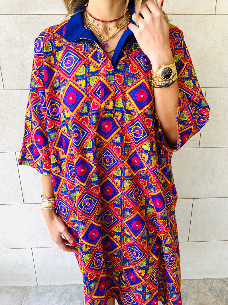 The Blues Limited Edition Embroidered Kaftan
