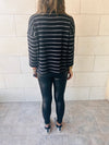 The Black Striped Knit Pullover