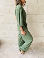 Olive One Shoulder Jumpsuit