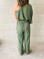 Olive One Shoulder Jumpsuit