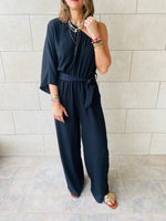 Black One Shoulder Jumpsuit