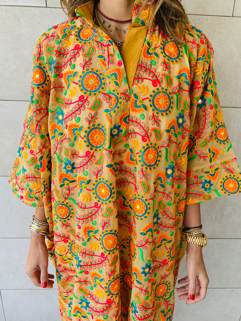 The Beige Limited Edition Embroidered Kaftan