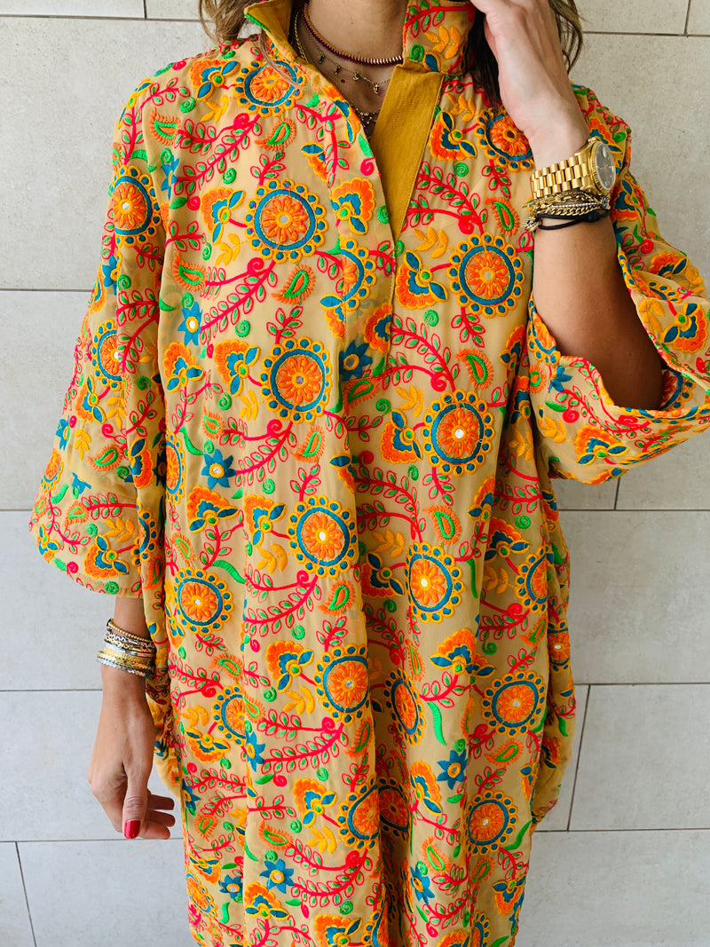 The Beige Limited Edition Embroidered Kaftan