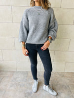 Grey Blossom Pullover