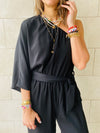 Black One Shoulder Jumpsuit