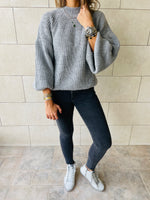 Grey Blossom Pullover