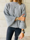 Grey Blossom Pullover