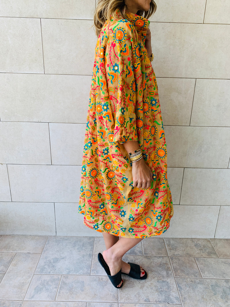 The Beige Limited Edition Embroidered Kaftan