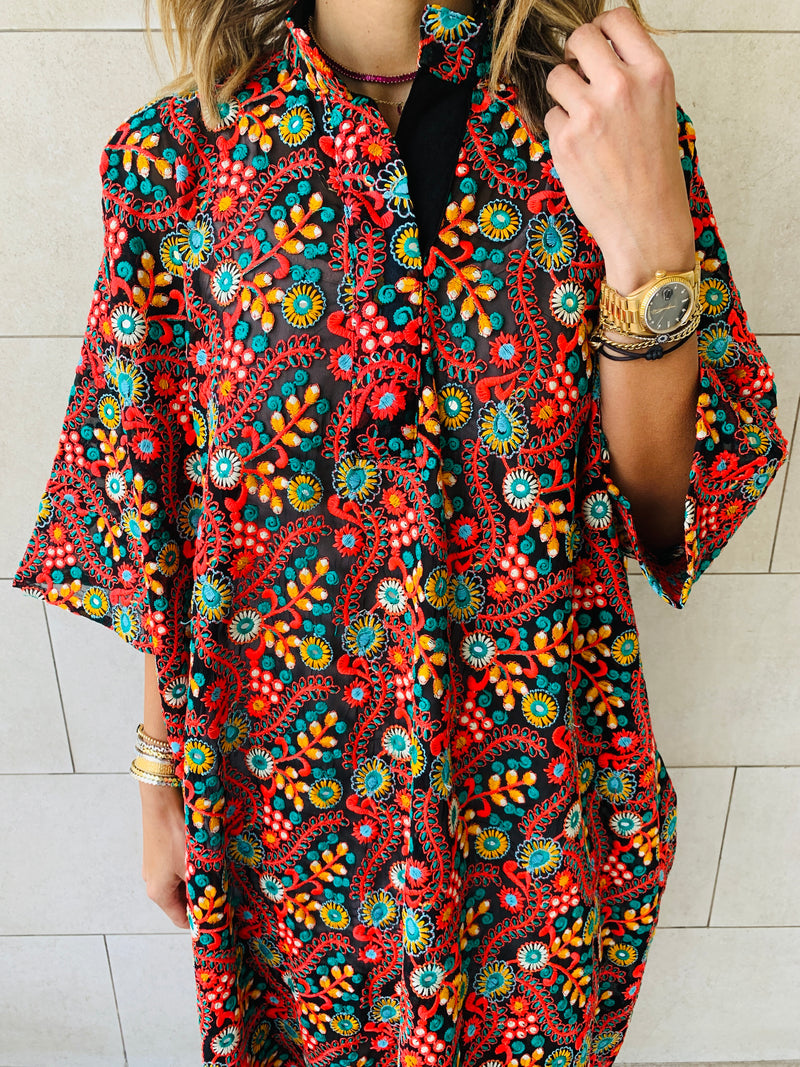 The Floral Limited Edition Embroidered Kaftan