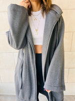 The Grey Milted Hoodie Coat