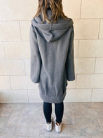 The Grey Milted Hoodie Coat