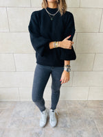 Black Blossom Pullover
