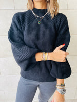 Black Blossom Pullover