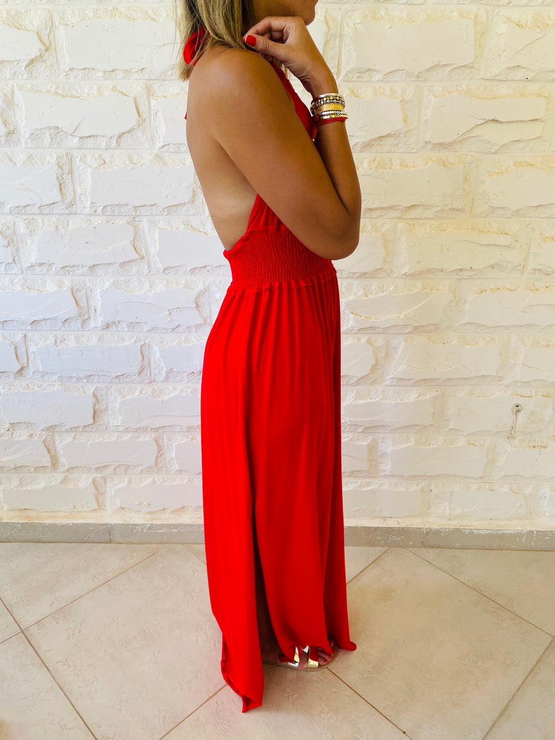 Rouge Halter Dress