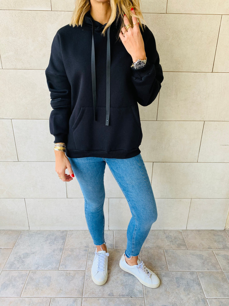 Effortless Black Hoodie