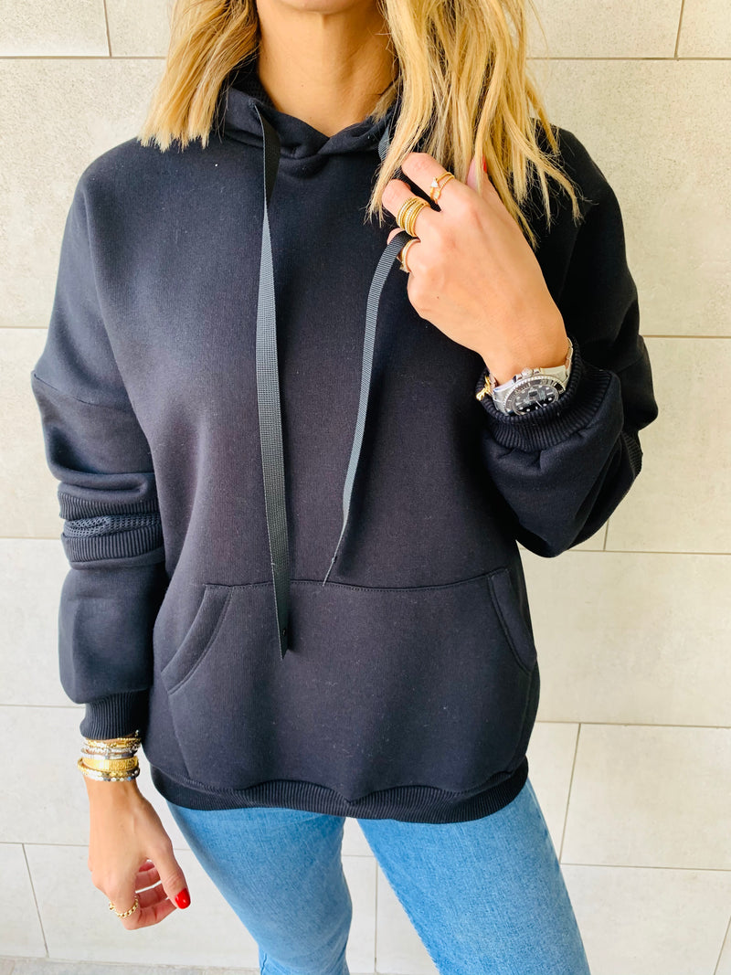 Effortless Black Hoodie